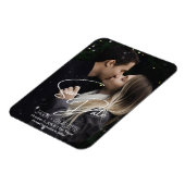 日付エレガントモダンの保存写真テンプレート マグネット (左側)