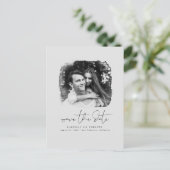 日付エレガント写真を保存するミニマリストAnno 案内ポストカード (スタンド正面)