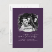 日付エレガント写真を保存するミニマリストAnno 案内ポストカード (正面/裏面)