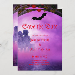 日付エレガント招待状を保存するゴシック式の結婚式 招待状