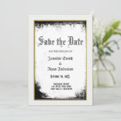 日付エレガント招待状を保存するゴシック式の結婚式 招待状 (スタンド正面)