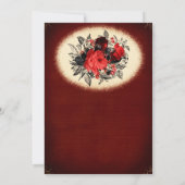 日付エレガント招待状を保存するゴシック式の結婚式 招待状 (裏面)