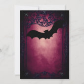 日付エレガント招待状を保存するゴシック式の結婚式 招待状 (裏面)