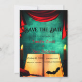 日付エレガント招待状を保存するゴシック式の結婚式 招待状 (正面)