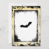 日付エレガント招待状を保存するゴシック式の結婚式 招待状 (裏面)