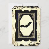 日付エレガント招待状を保存するゴシック式の結婚式 招待状 (裏面)