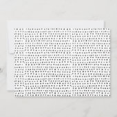 日付エレガント書道の写真カードを保存 セーブザデート (裏面)