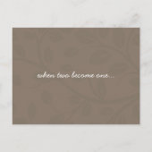 日付エレガント結婚式招待状の保存 案内ポストカード (裏面)