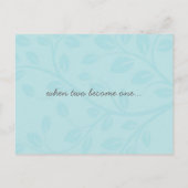 日付エレガント結婚式招待状の保存 案内ポストカード (裏面)