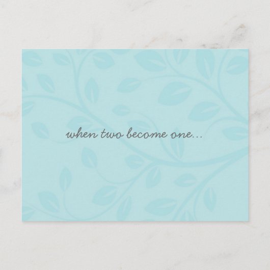 日付エレガント結婚式招待状の保存 案内ポストカード (裏面)