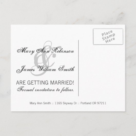 日付エレガント鍵をハート紫に保存 案内ポストカード (裏面)