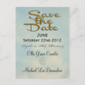 日付エレガントIIのリマインダ結婚ーを保存 案内ポストカード (正面)