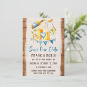 日付オクトーバーフェストの結婚バイエルンのカードを保存 招待状 (スタンド正面)