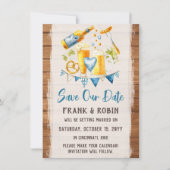 日付オクトーバーフェストの結婚バイエルンのカードを保存 招待状 (正面)