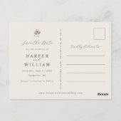 日付オーガニックを保存するソフトフォト ポストカード (裏面)