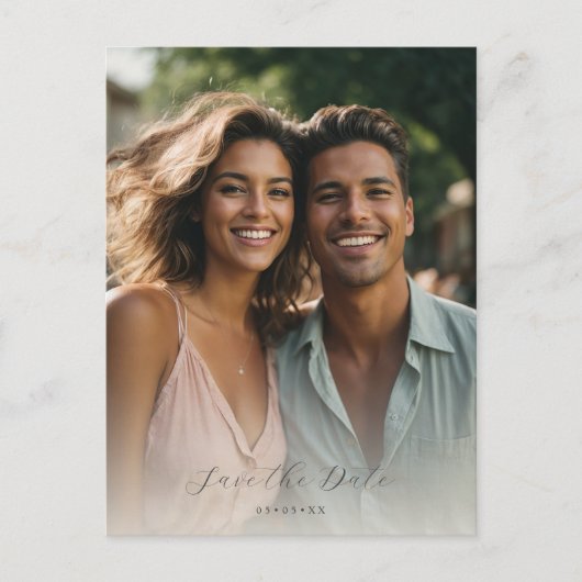 日付オーガニックを保存するソフトフォト ポストカード (正面)