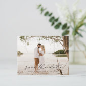 日付カジュアル写真はがきの保存黒  案内ポストカード (スタンド正面)