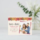 日付カスタムの保存紅葉P ポストカード (スタンド正面)