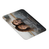 日付カスタムの婚約写真を保存す結婚る マグネット (右側)