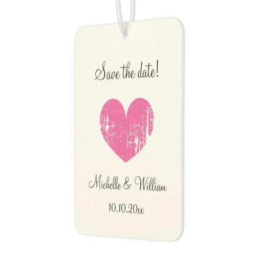 日付カスタムの車の結婚空気清浄機を保存する カーエアーフレッシュナー (左)