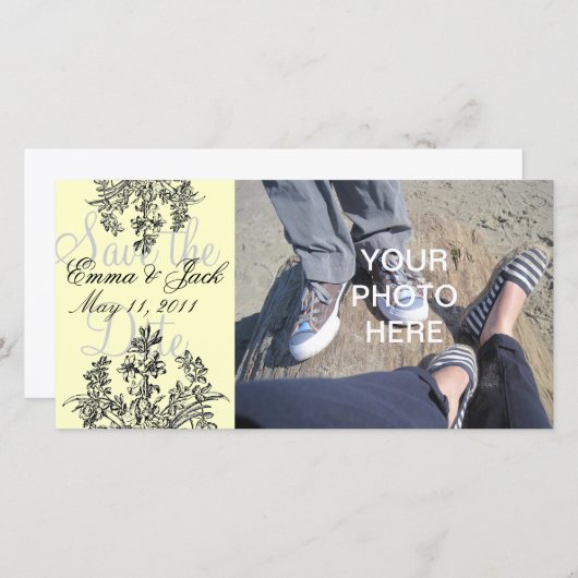 日付カスタムを保存するカスタムフォトカード セーブザデート (正面/裏面)