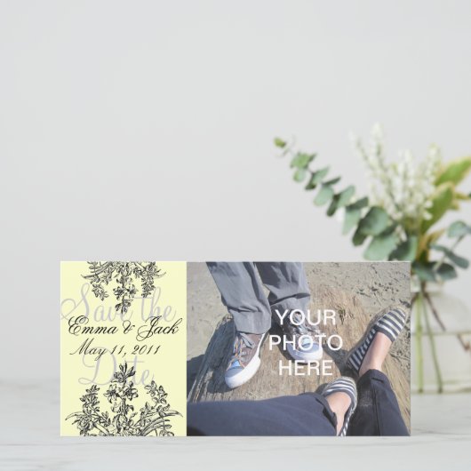 日付カスタムを保存するカスタムフォトカード セーブザデート (スタンド正面)