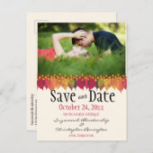 日付カスタムを保存するフォト紅葉ライト ポストカード (正面/裏面)