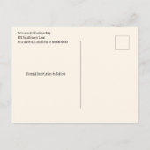 日付カスタムを保存するフォト紅葉ライト ポストカード (裏面)