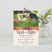 日付カスタムを保存するフォト紅葉ライト 案内状 (スタンド正面)