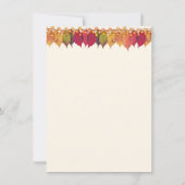 日付カスタムを保存するフォト紅葉ライト 案内状 (裏面)