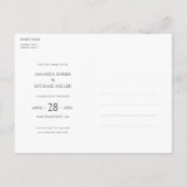 日付カスタムポストカードのテンプレートを写真と共に保存 案内ポストカード (裏面)