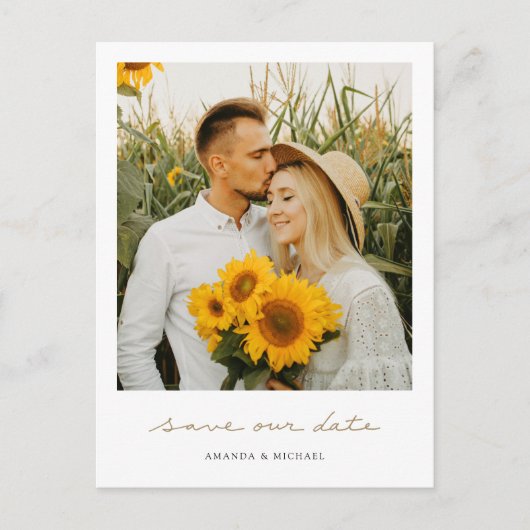 日付カスタムポストカードのテンプレートを写真と共に保存 案内ポストカード (正面)