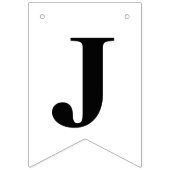 日付カスタム付きイニシャルの新婦+新郎結婚 バンティングフラッグ (第3の旗)