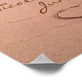 日付カスタム付きビーチポスターの愛 ポスター (角)