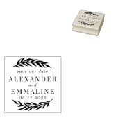 日付カップルの結婚保存 ラバースタンプ (押印)