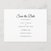 日付カレンエレガントダー金ゴールドの保存Loveハート ポストカード (裏面)