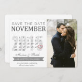 日付カレンダーのお知らせを保存する | 結婚s セーブザデート (正面/裏面)