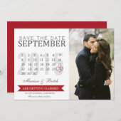 日付カレンダーのお知らせを保存する | 結婚s セーブザデート (正面/裏面)