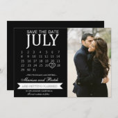 日付カレンダーのお知らせを保存する | 結婚s 招待状 (正面/裏面)