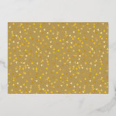 日付カレンダーのラブハート金ゴールドの保存 箔招待状 (裏面)