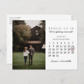 日付カレンダーの保存バラハート2023年1月 ポストカード (正面/裏面)