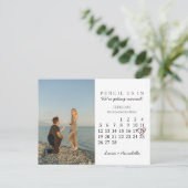 日付カレンダーの保存バラハート2023年2月 ポストカード (スタンド正面)