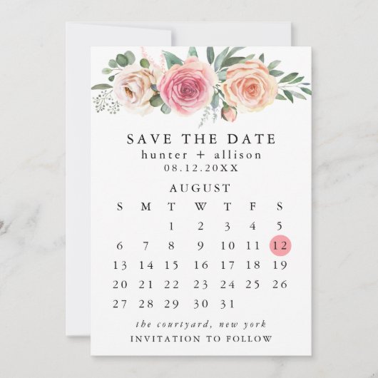 日付カレンダーの保存 セーブザデート (正面)