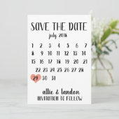 日付カレンダーの保存 セーブザデート (スタンド正面)