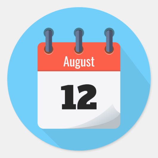 日付カレンダーの保存 ラウンドシール (正面)