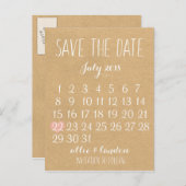 日付カレンダーの保存 案内ポストカード (正面/裏面)