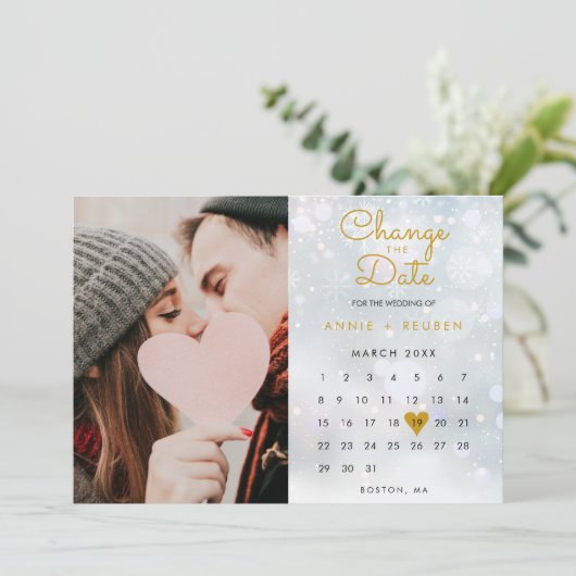 日付カレンダーの変更新しいプランの写真 セーブザデート (スタンド正面)