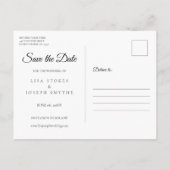 日付カレンダーの木材素朴金ゴールドハートの保存 案内ポストカード (裏面)