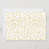 日付カレンダーの金ゴールドエレガントハート写真の保存 招待状 (裏面)