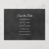 日付カレンダーの金ゴールドハートチャークボード 案内ポストカード (裏面)